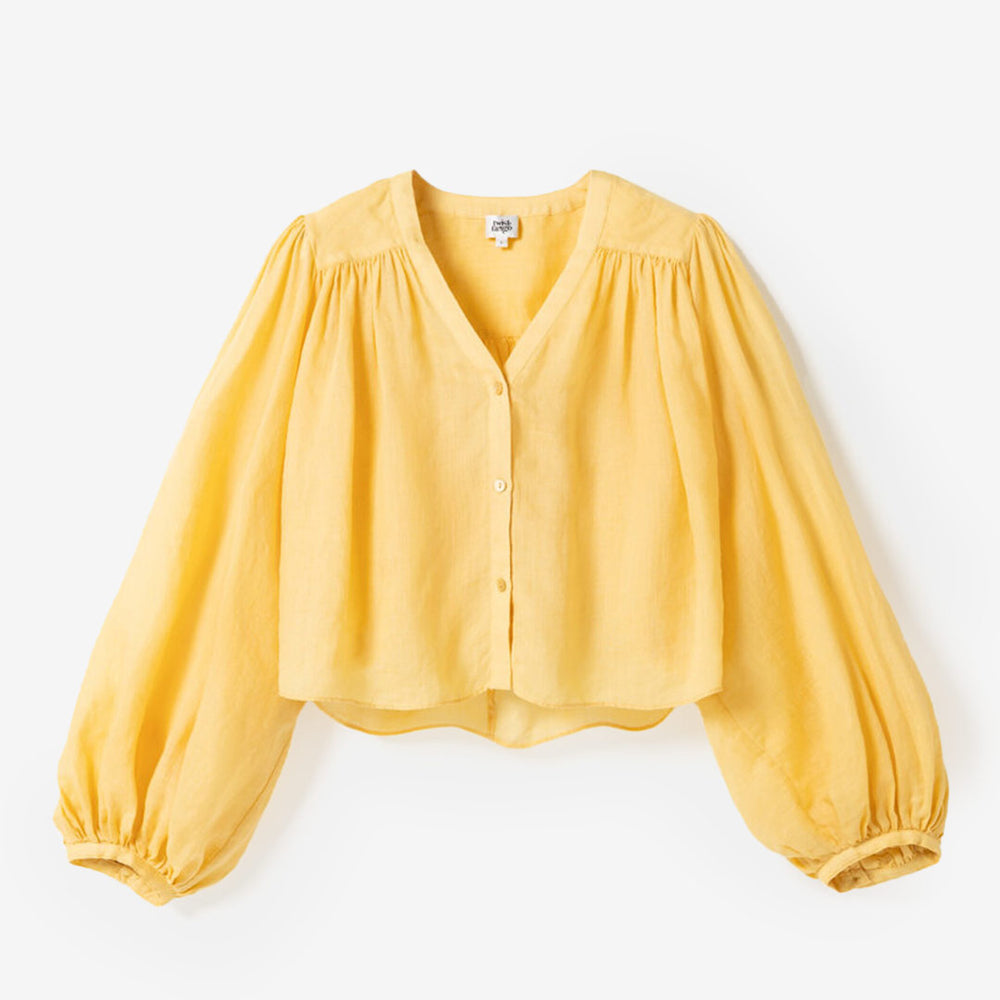 Gul blus från Twist & tango med vida ärmar