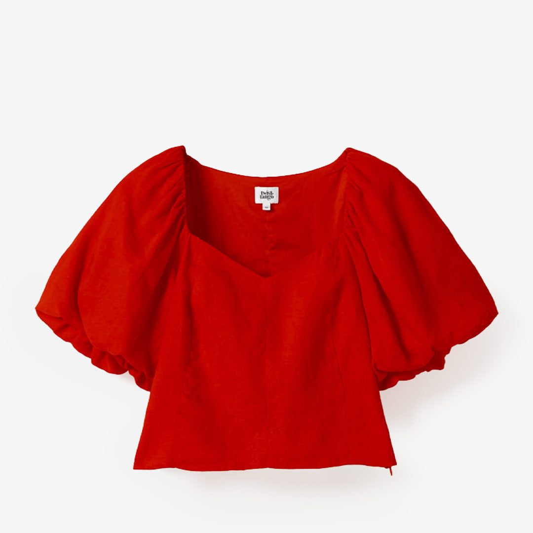 Audrina Linen Top
