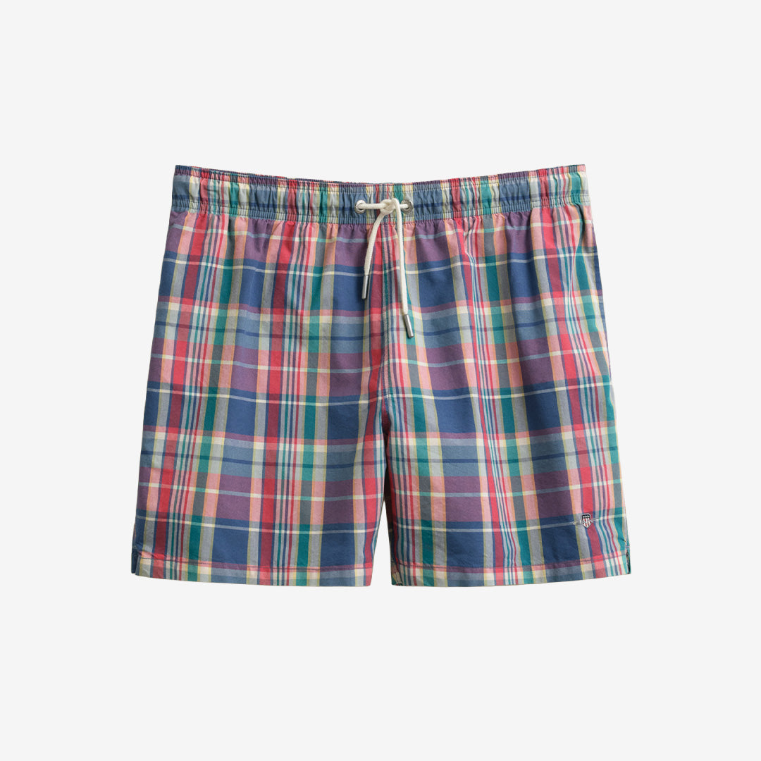 MADRAS CHECK SWIM SHORTS
