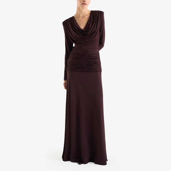 Twist & Tango Novi Dress dam Chocolate Plum lång maxiklänning 9363