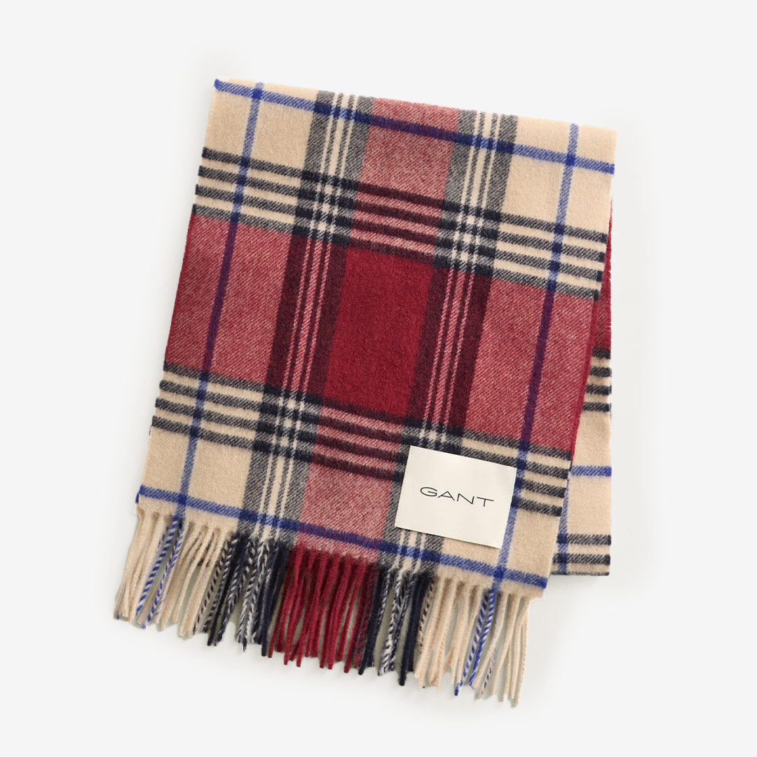 CHECKED WOOL SCARF