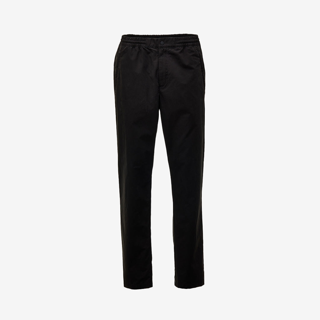 Monterey Trouser A0007 i svart ekologisk bomull – regular fit byxa med dragsko