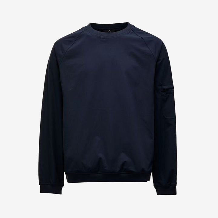 Cassis Shirt A0009 i navy, hybridsweater i ultralätt flex-nylon – funktionell och stilren