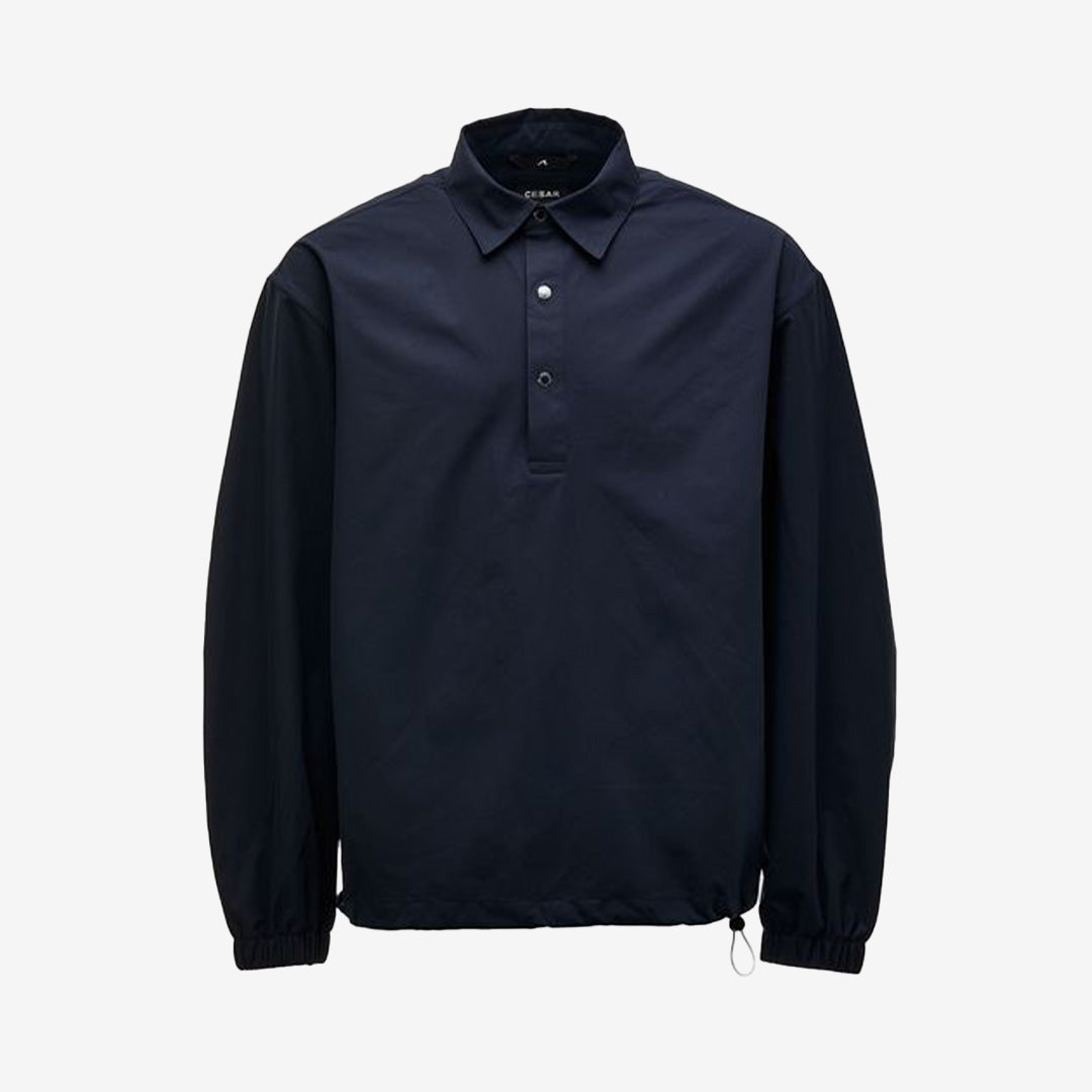 Oakdale Shirt A0060 i navy – hybridskjorta i flex-polyester med avslappnad passform och dragsko