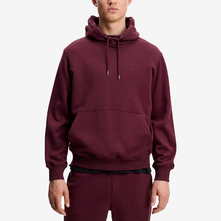 J.Lindeberg Alpha Hood Winetasting hoodie i bomullsblandning med huva