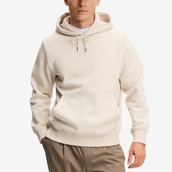 J.Lindeberg Alpha Hood Moonbeam hoodie i bomullsblandning med huva