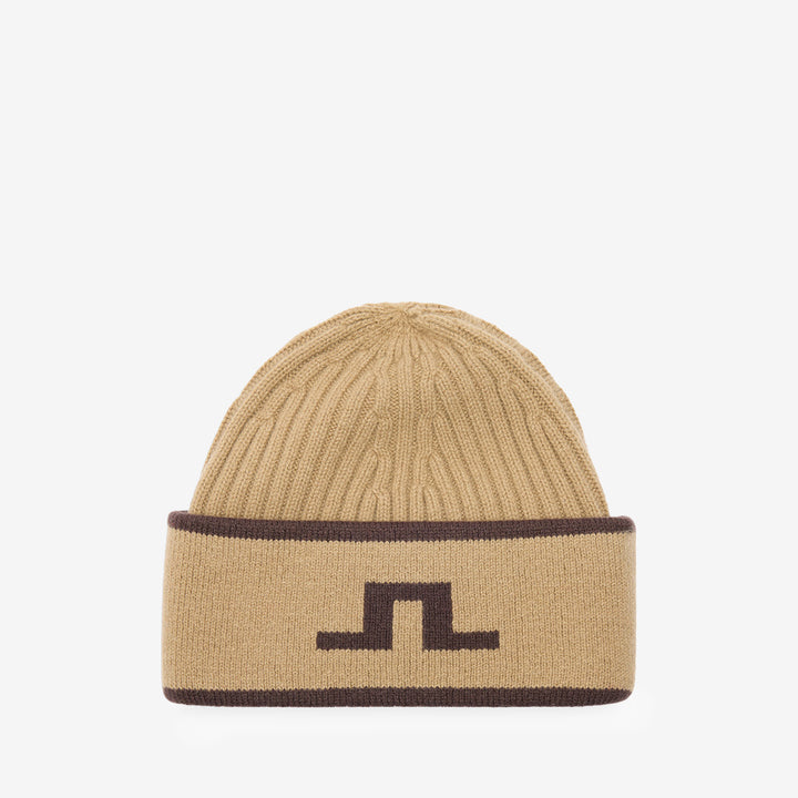 J.Lindeberg Alpes Beanie Kelp stickad mössa i 100% ull