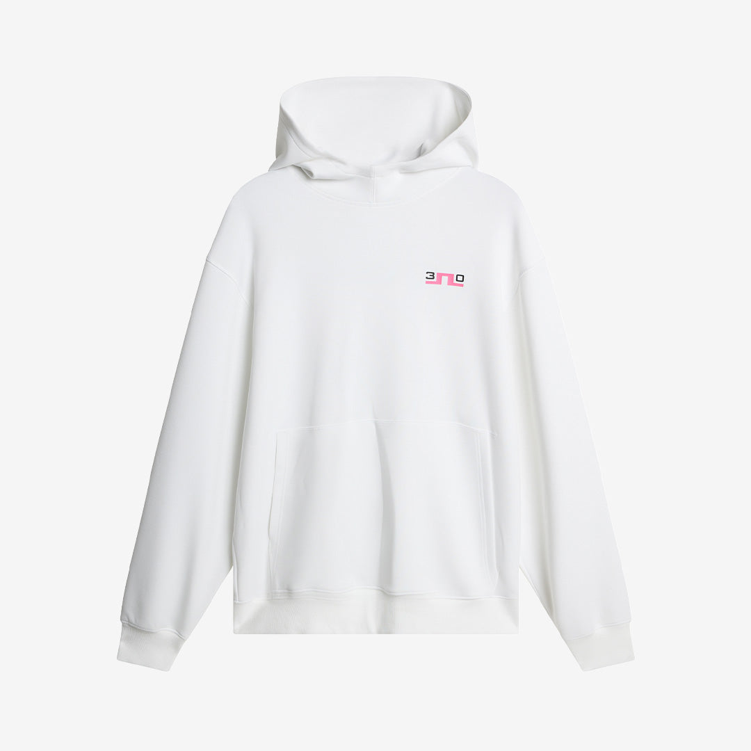 30Y Callan Unisex Hoodie i återvunnen polyester, lyocell och spandex, färg White, modell BUJS16759