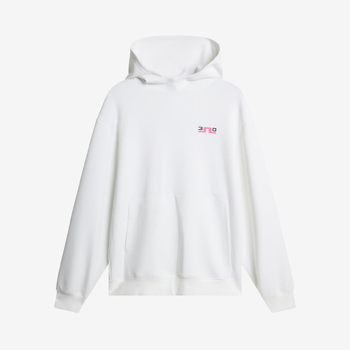 30Y Callan Unisex Hoodie i återvunnen polyester, lyocell och spandex, färg White, modell BUJS16759