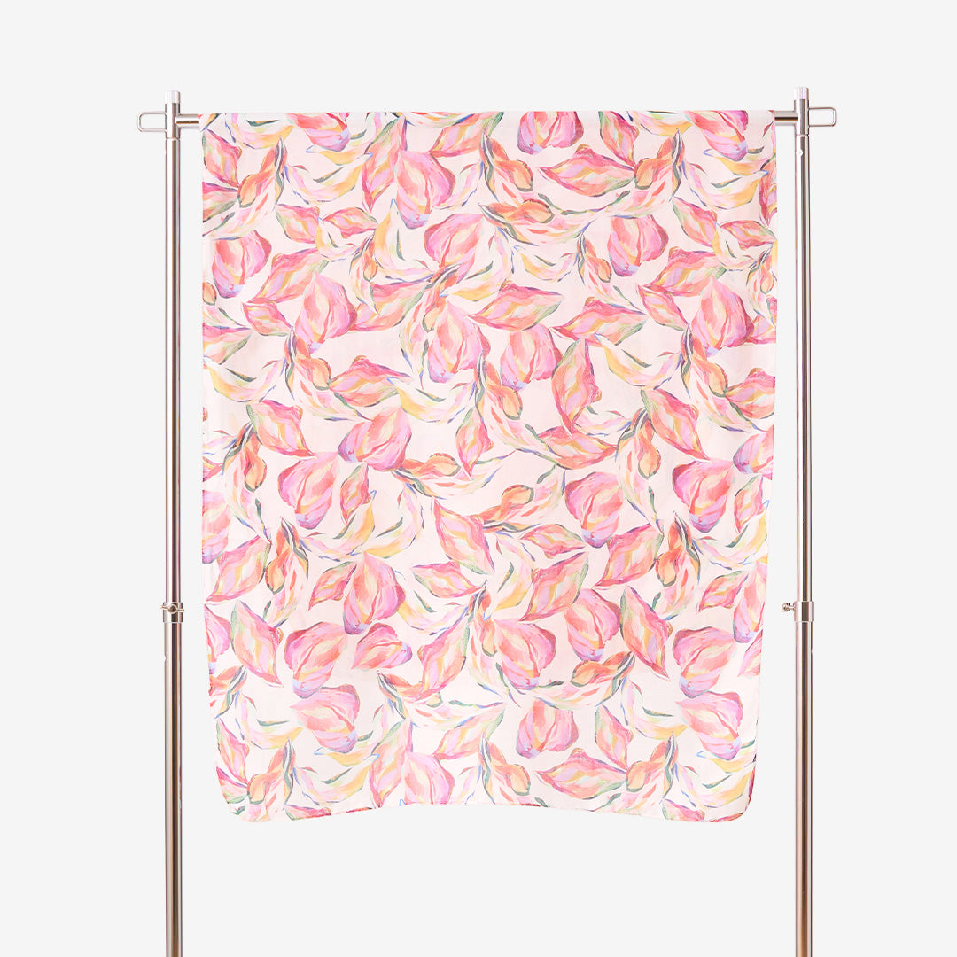 C286 Sjal Multi flerfärgad sjal i viskos och bomull