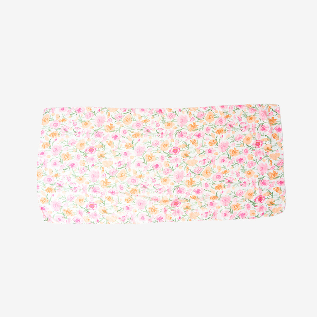 Orange sjal i viskos och bomull modell C298