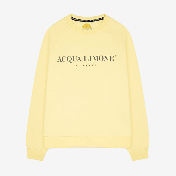 Acqua Limone College Classic lemon gul sweatshirt i bomull