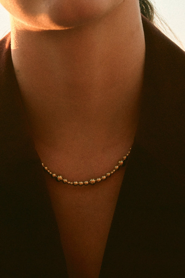 Sphere Necklace Multi Gold