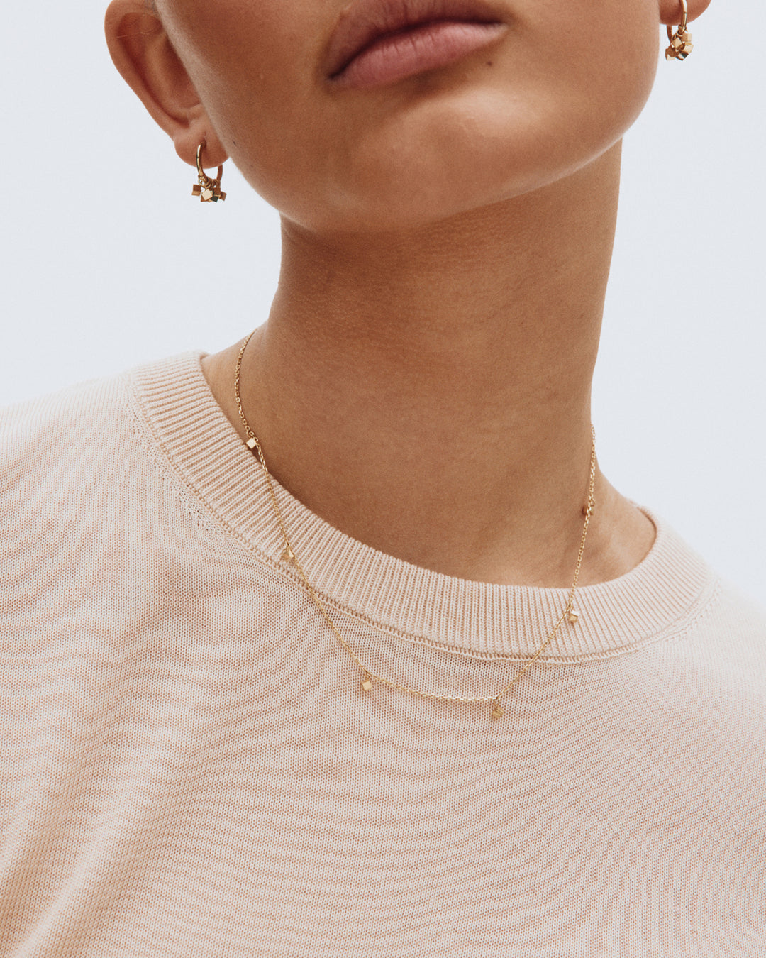 Dice Necklace Gold