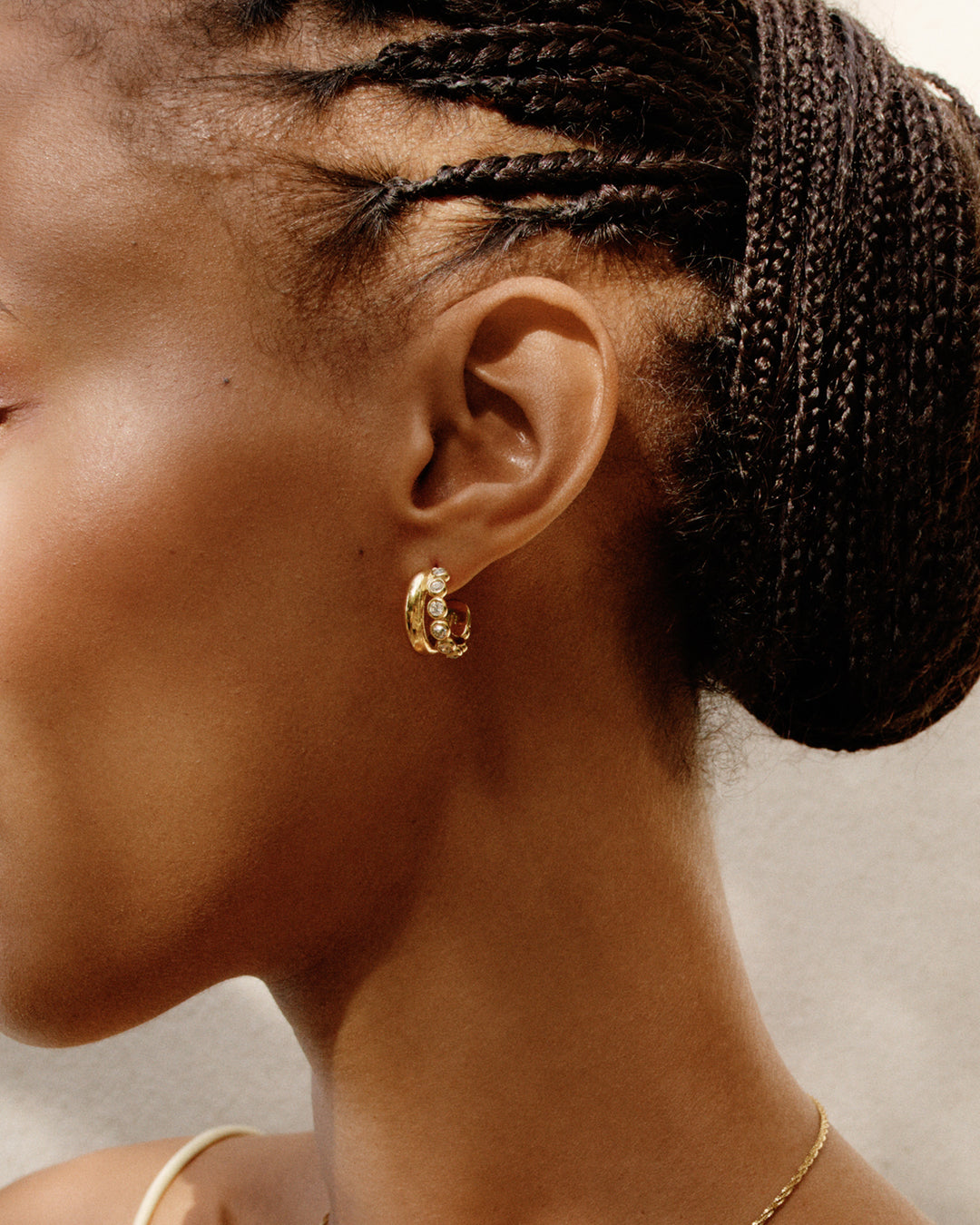 Grace Hoops L Gold