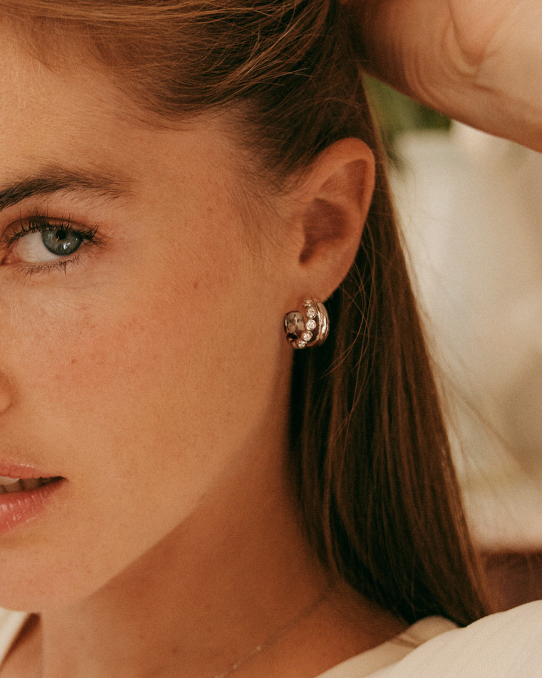 Grace Hoops L Steel