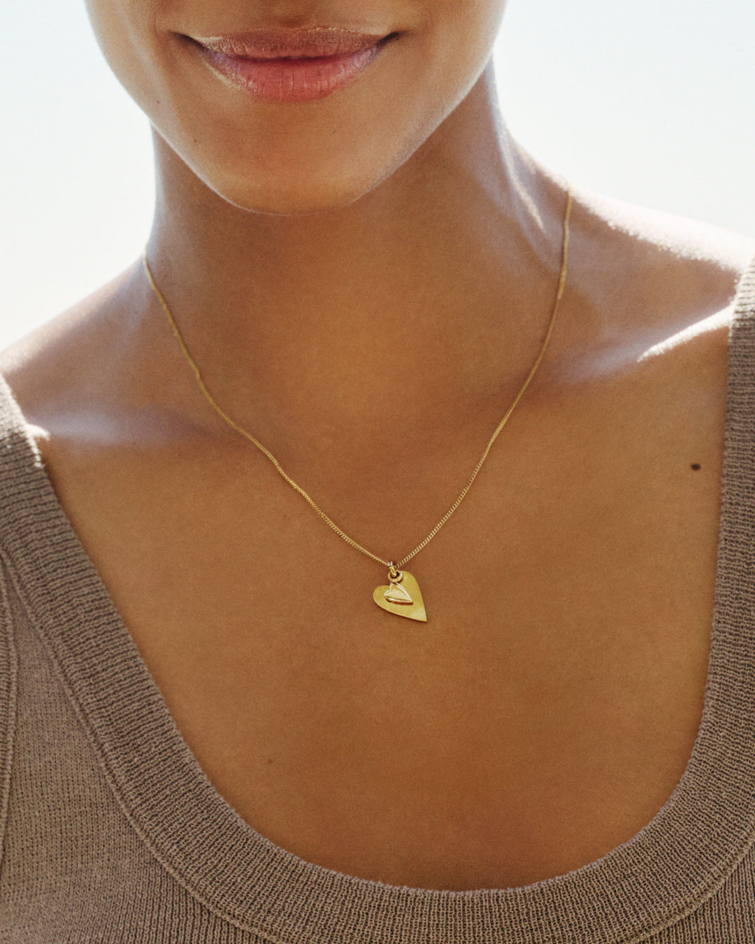 Heart to Heart Necklace Gold