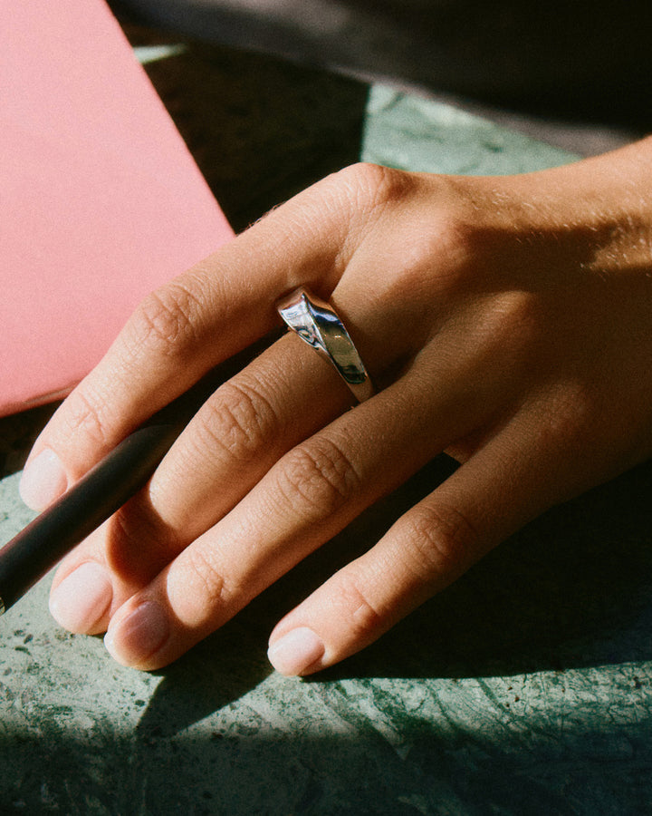 Helix Ring Steel