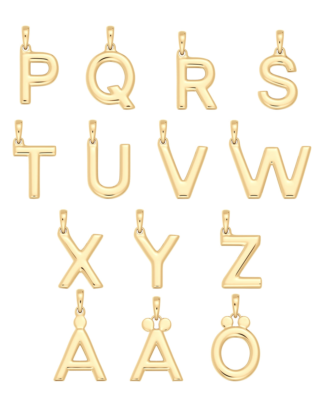 Initial A-Ö Charm Gold