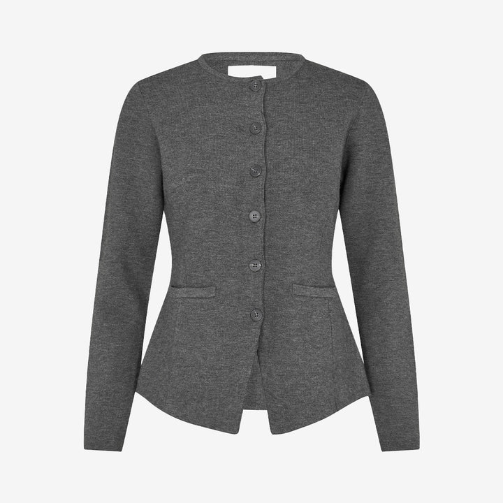 Salula Jacket damjacka i färgen Dark Grey, tillverkad i LENZING™ ECOVERO™ viskos med avslappnad passform