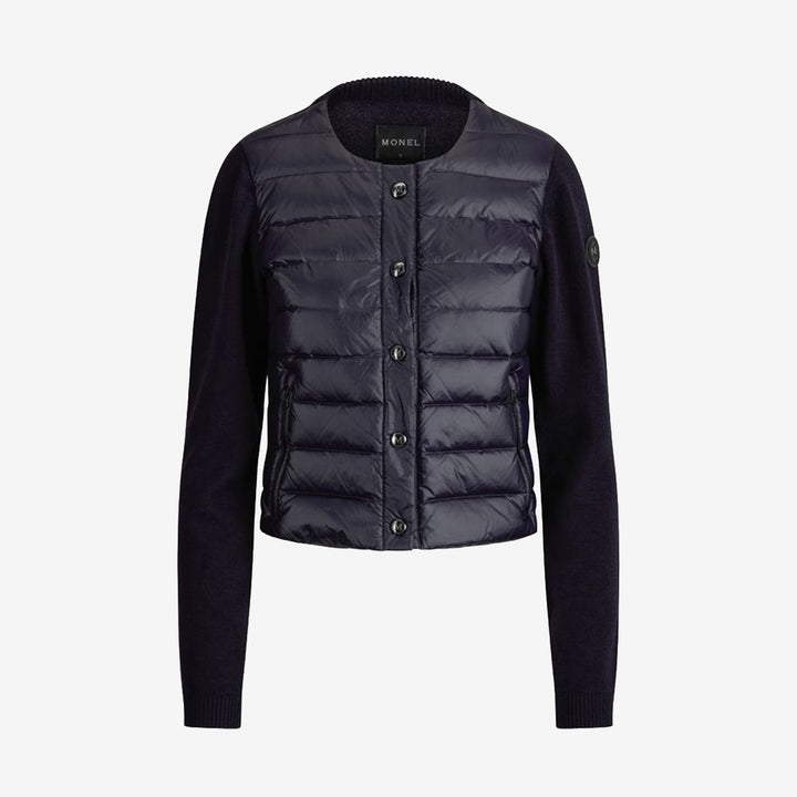 Monel Elli Hybrid Jacket i Black, svart jacka med modern design.