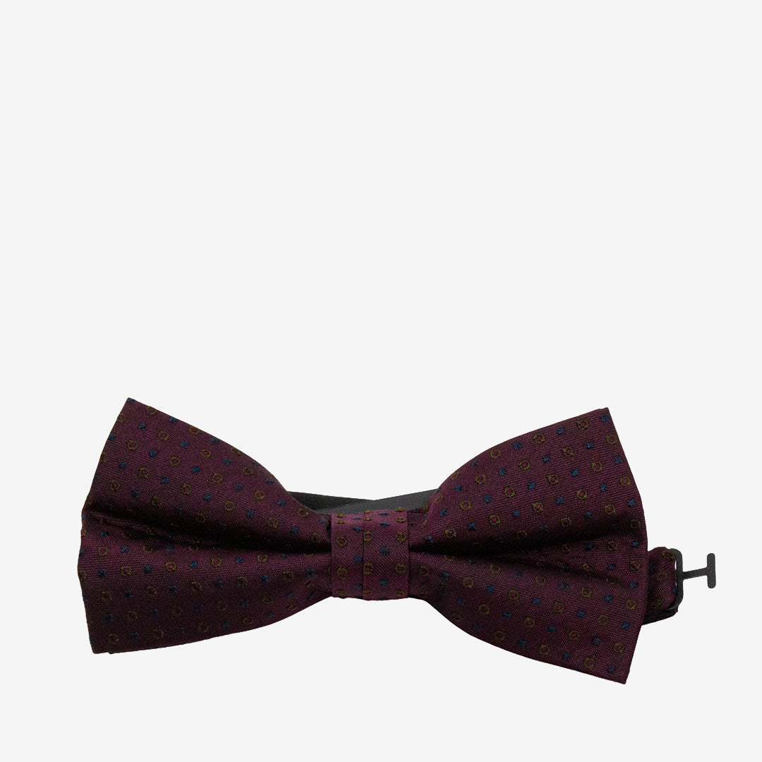 Seven East Hellevad Bowtie färdigknuten fluga i Burgundy tillverkad i 100% siden.