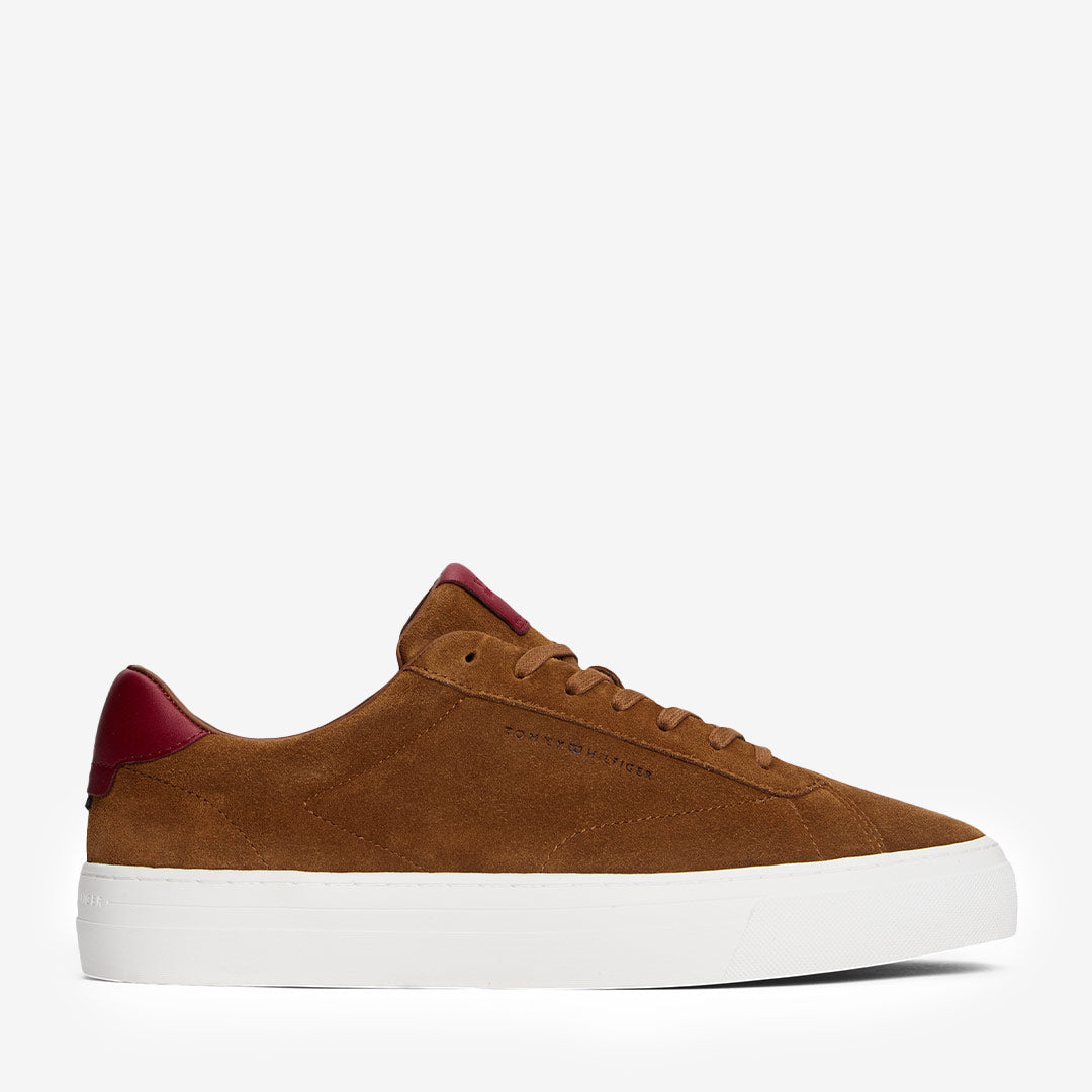 Tommy Hilfiger Premium Dress herrsneaker i brun Coconut Grove med cupsole-sula