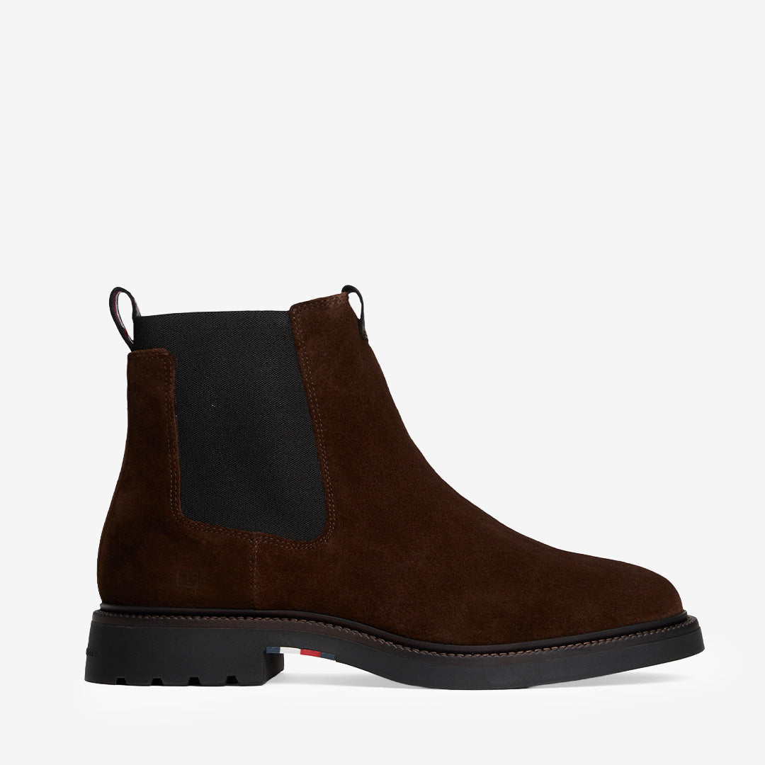 Cocoafärgade low boots Hilfiger Comfort LWT i mocka.