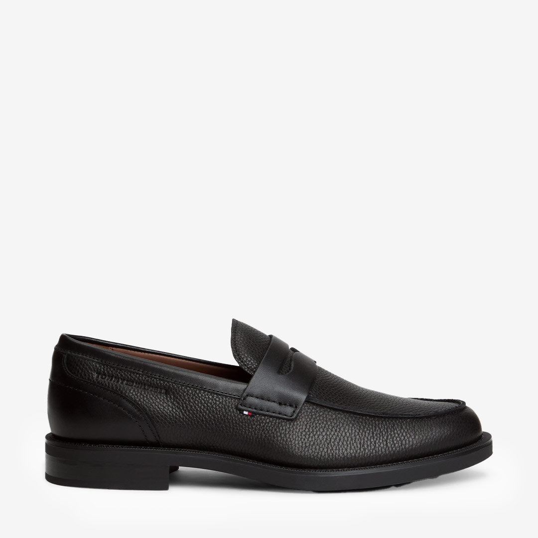 Tommy Hilfiger Leather Mix Dress loafers herr Black FM0FM06087BDS