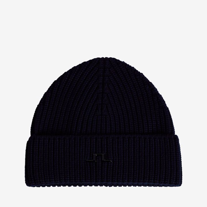 Joan Merino Beanie i 100% merinoull, svart och värmande mössa