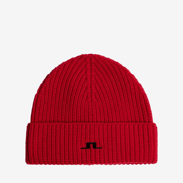 Joan Merino Beanie i 100% merinoull, Barbados Cherry, värmande och stilren mössa