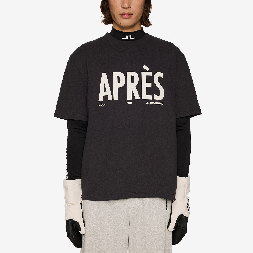 Hale Seasonal Logo T-shirt i 100% ekologisk bomull, svart, perfekt för skidsemester