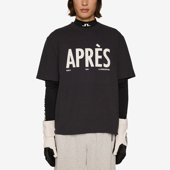 Hale Seasonal Logo T-shirt i 100% ekologisk bomull, svart, perfekt för skidsemester