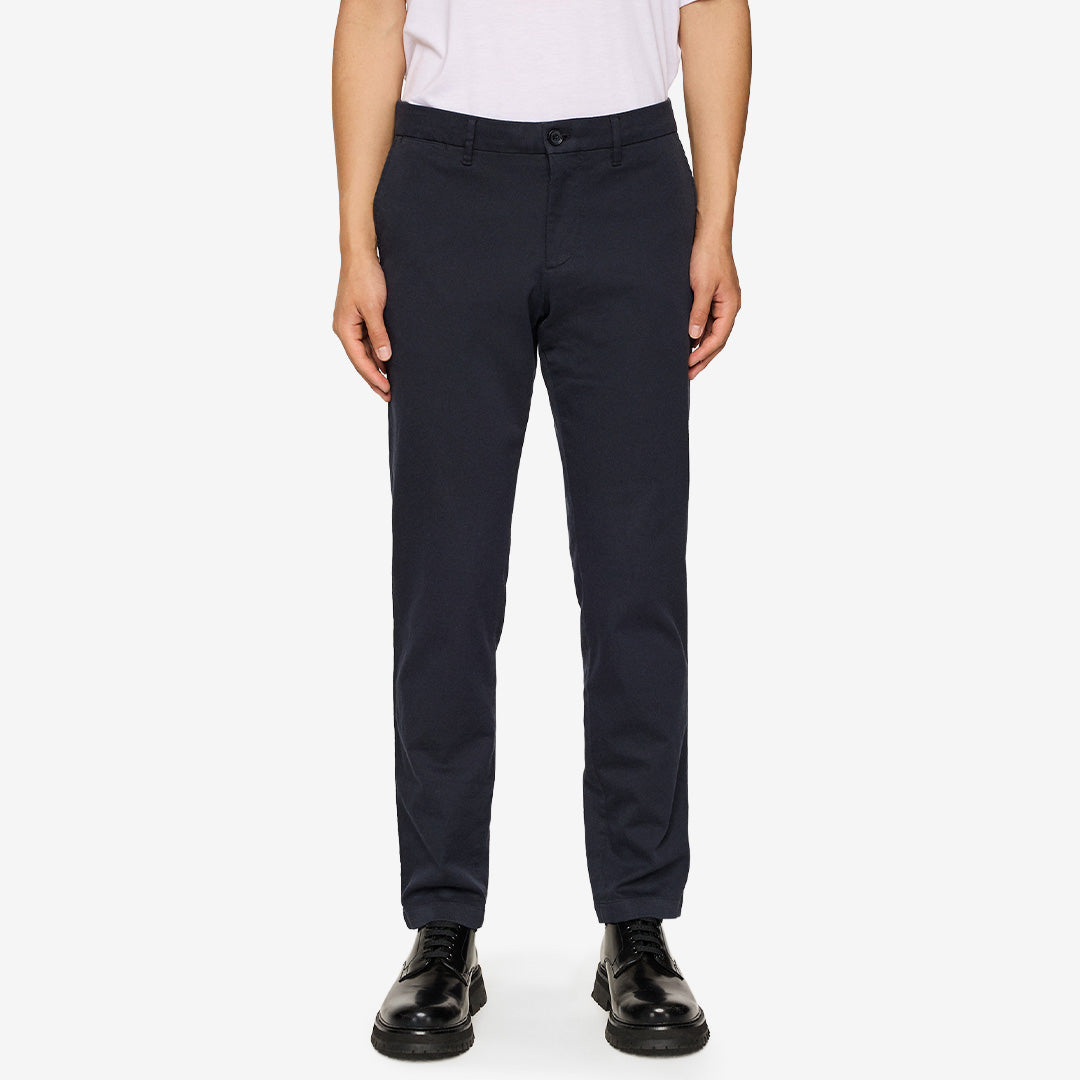 J.Lindeberg Chaze Flannel Twill Pants JL Navy herrbyxor i flanell-twill med stretch