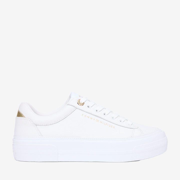 Tommy Hilfiger TH Foxing Platform – vita sneakers med platåsula