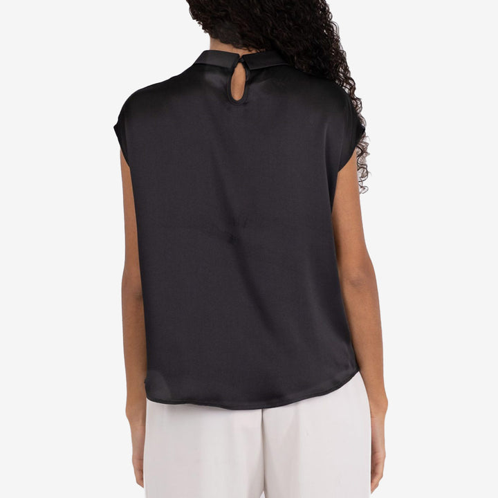 Fleur Drapy Satin Blouse