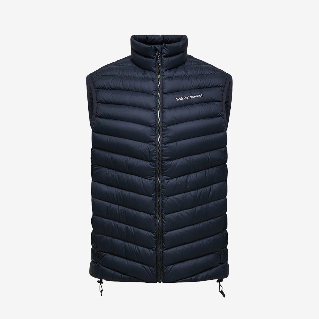 Peak Performance Frost Down Vest dunväst i Black med lätt och packbar konstruktion och 90% ankdun.
