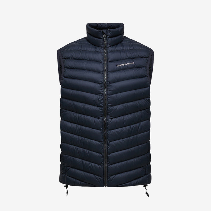 Peak Performance Frost Down Vest dunväst i Black med lätt och packbar konstruktion och 90% ankdun.