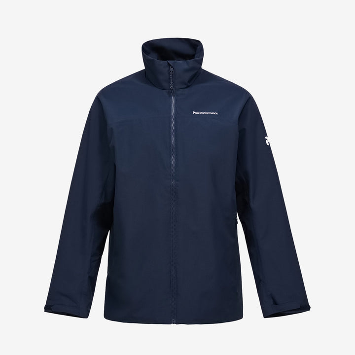 Quest jacka från Peak Performance för herr i Blue Shadow med vind- och vattenavvisande material och ventilation.