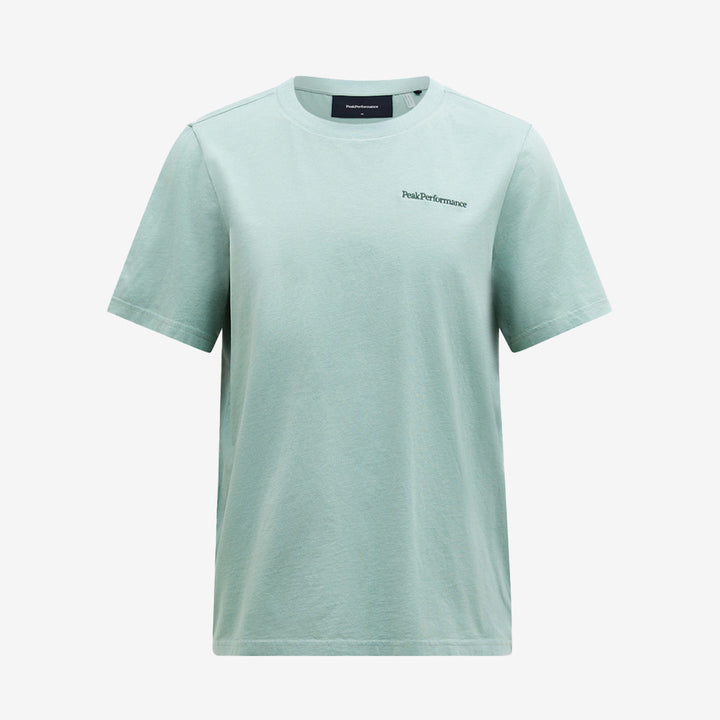 T-shirt från Peak Performance för herr i mjuk ekologisk bomullsjersey med diskret logotyp-Green Vally