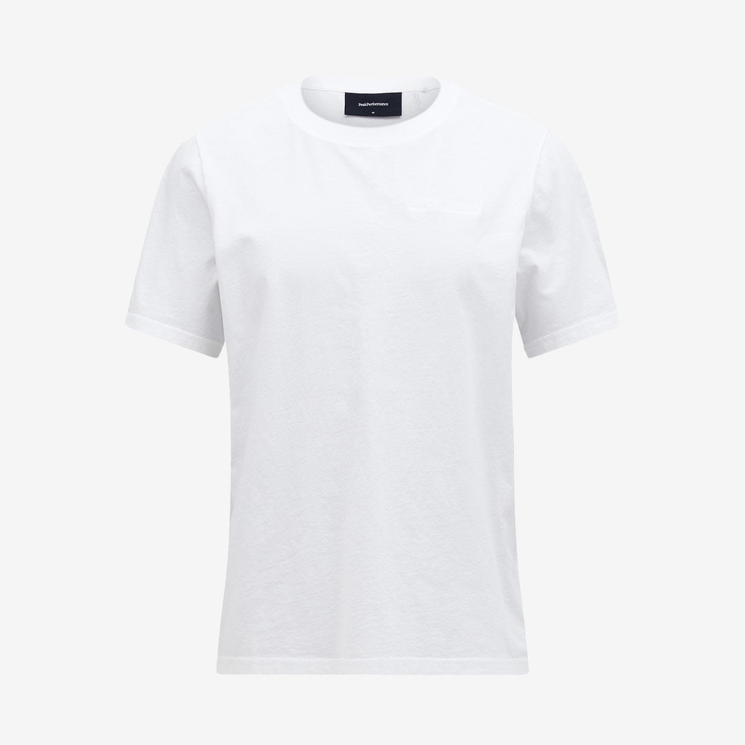 T-shirt från Peak Performance för herr i mjuk ekologisk bomullsjersey med diskret logotyp Off White