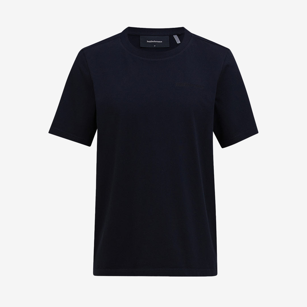 T-shirt från Peak Performance för herr i mjuk ekologisk bomullsjersey med diskret logotyp Black