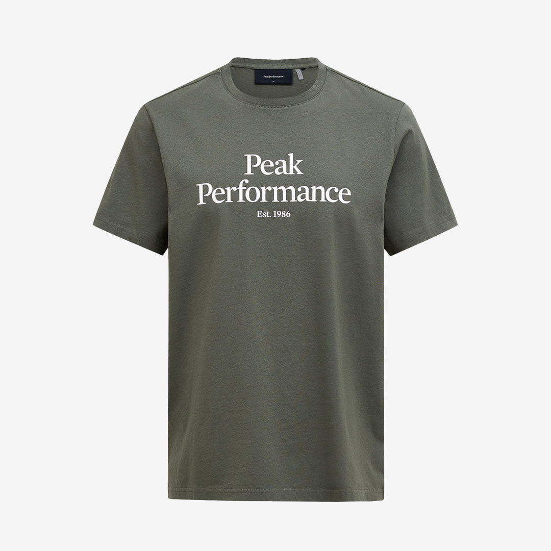 Klassisk T-shirt från Peak Performance för herr i mjuk ekologisk bomullsjerse Pine Needle