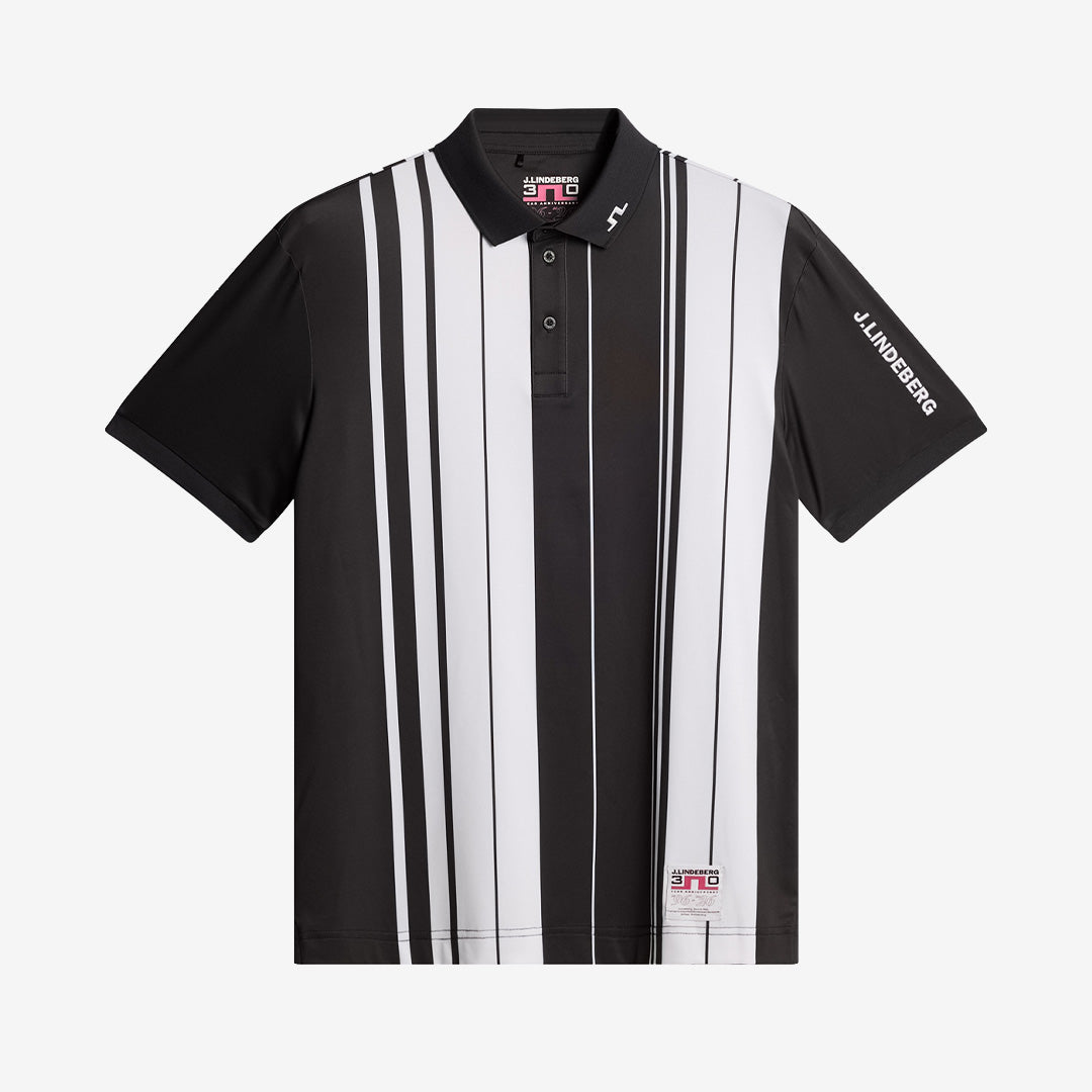 30Y Tour Tech Striped Polo för herr med randig placering och tekniskt funktionsmaterial