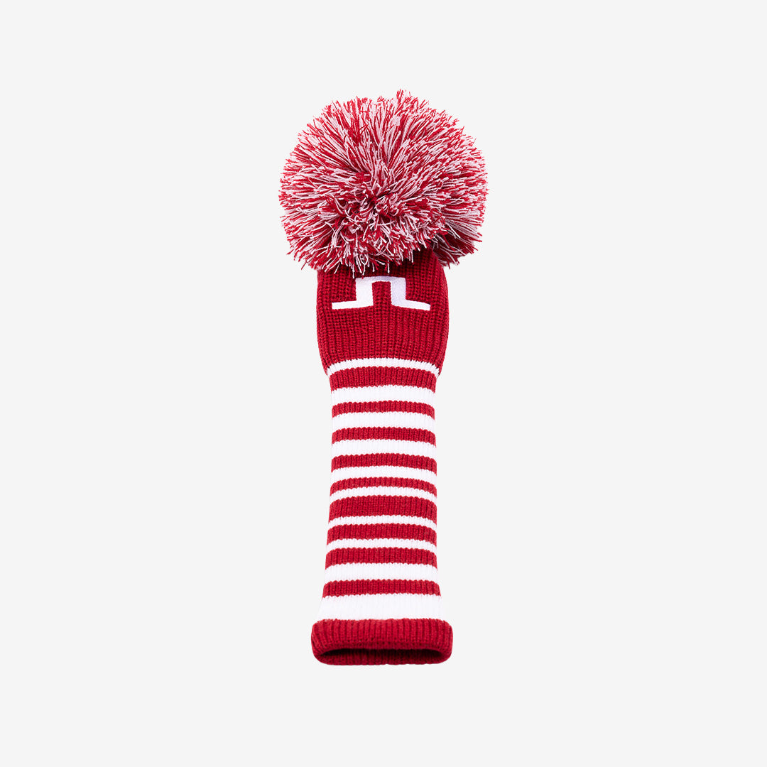 J.Lindeberg JL Knitted Driver Cover Barbados Cherry stickat headcover för driver i återvunnen polyester