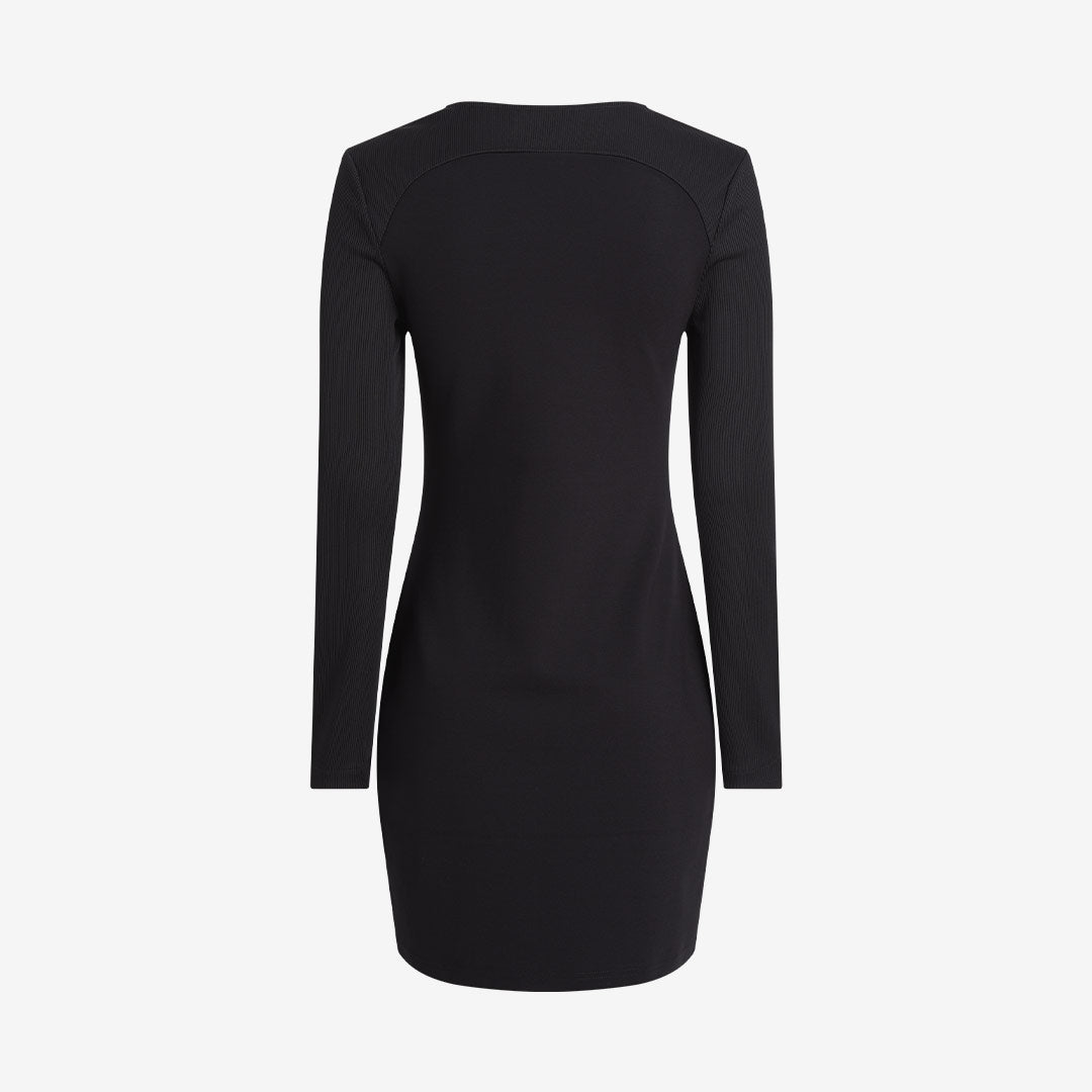 CUT OUT RIB MIX MILANO DRESS