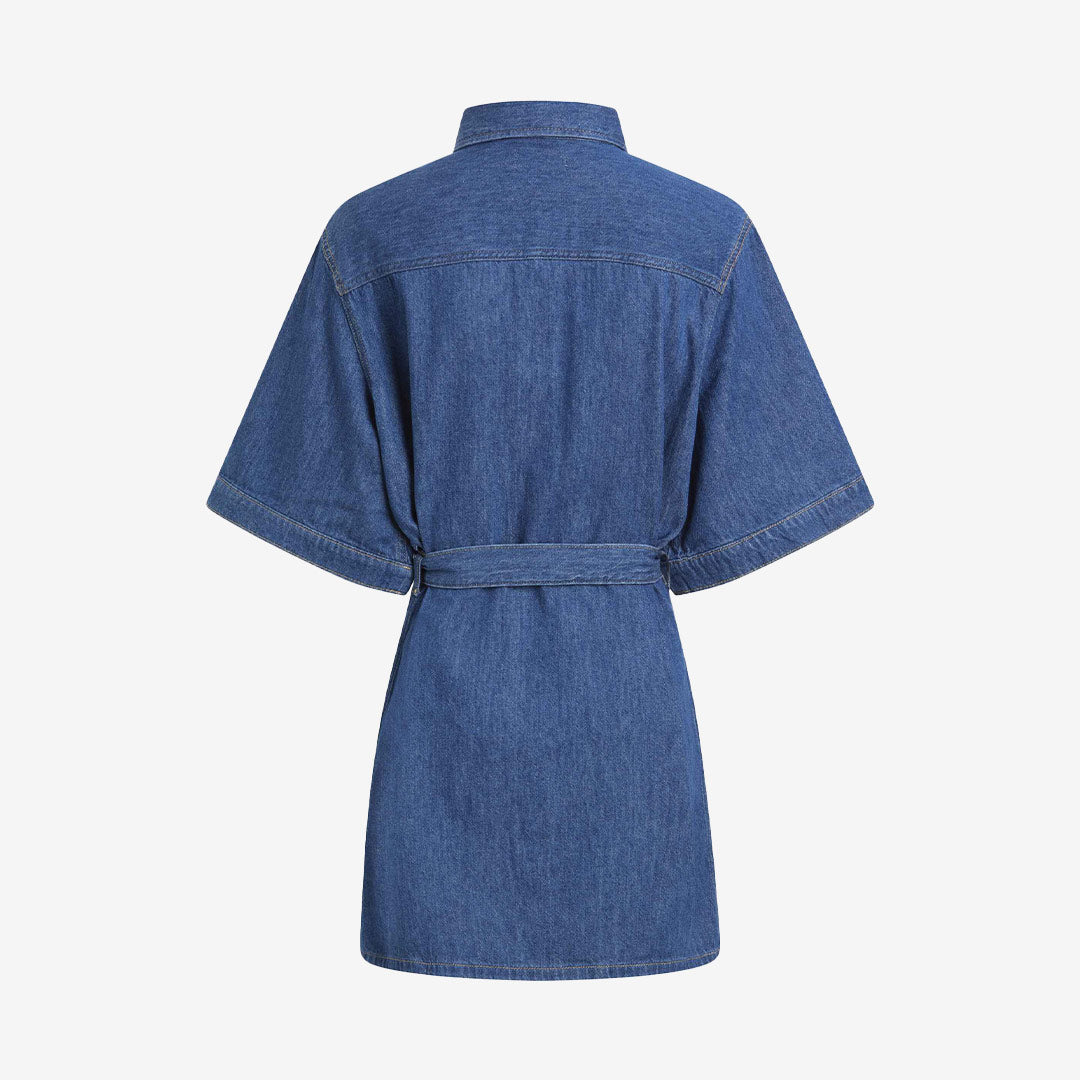 LINEN BOXY BELTED SH