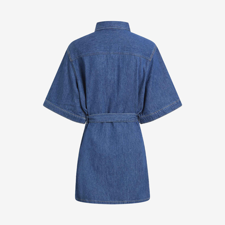 LINEN BOXY BELTED SH