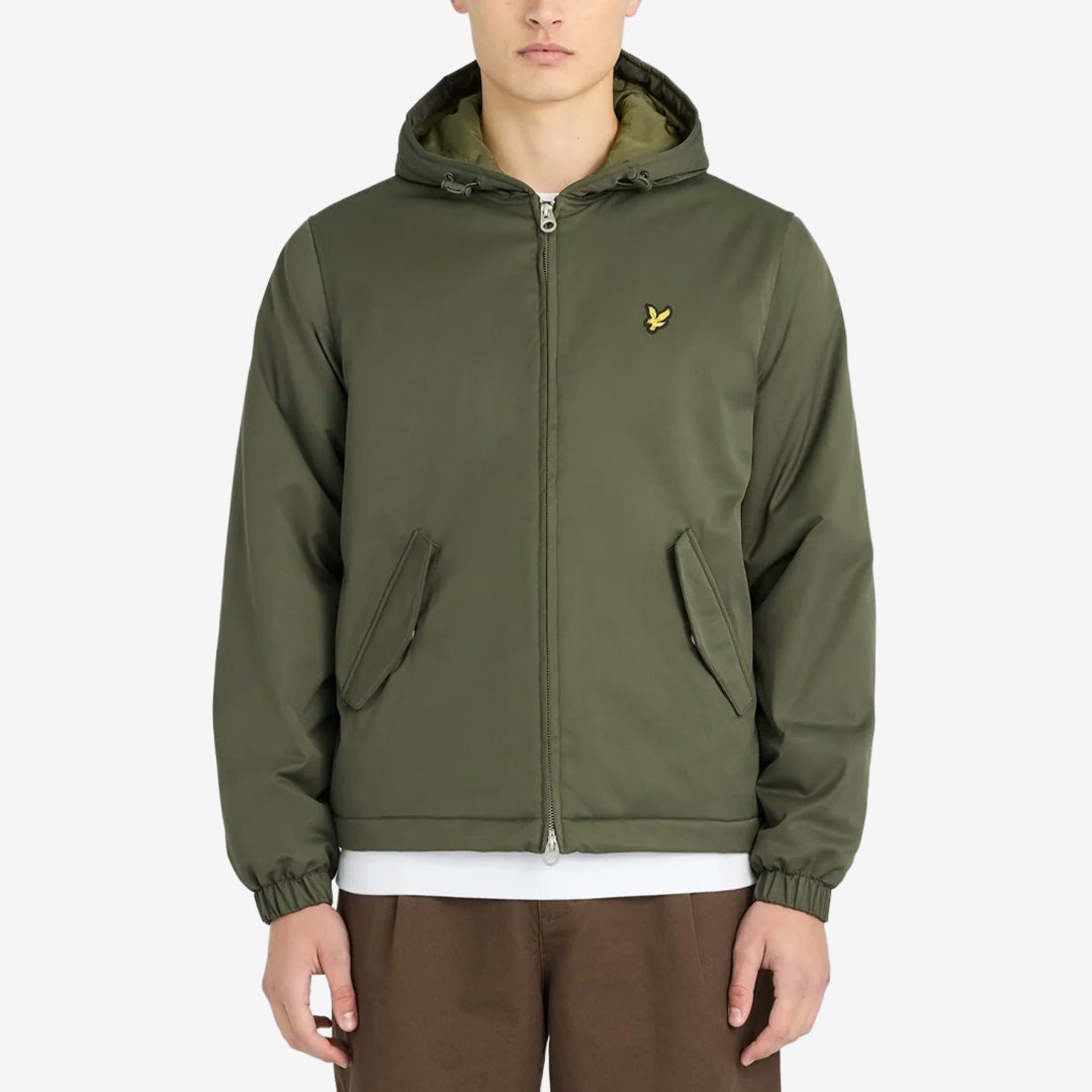 Lyle & Scott Padded Hooded Zip Through Jacket Deep Depths vadderad jacka med huva i polyester