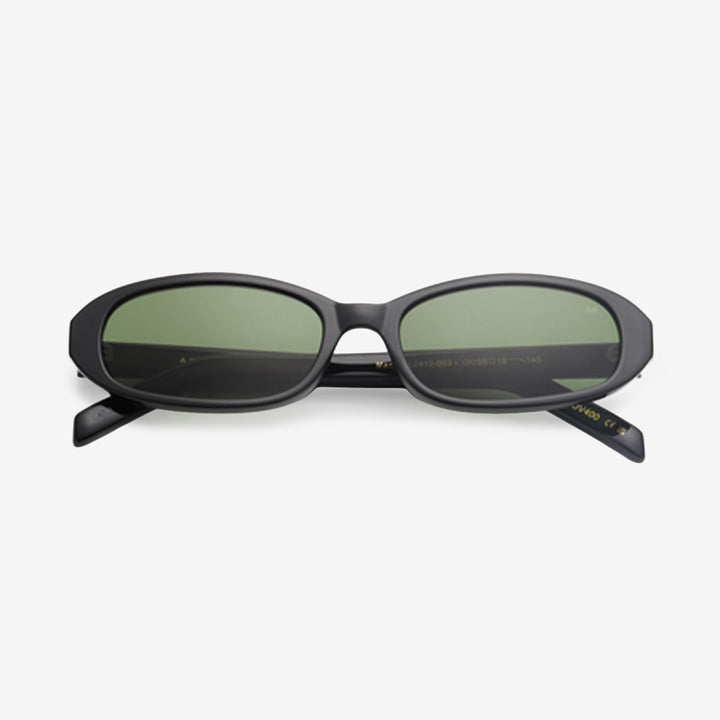 MACY Black unisex-solglasögon med svart ram